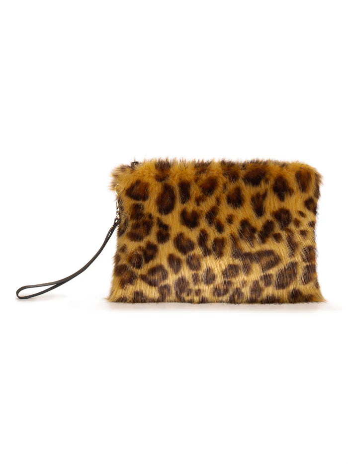 Helen Moore Animal Print Clutch Bag with Wrist Strap