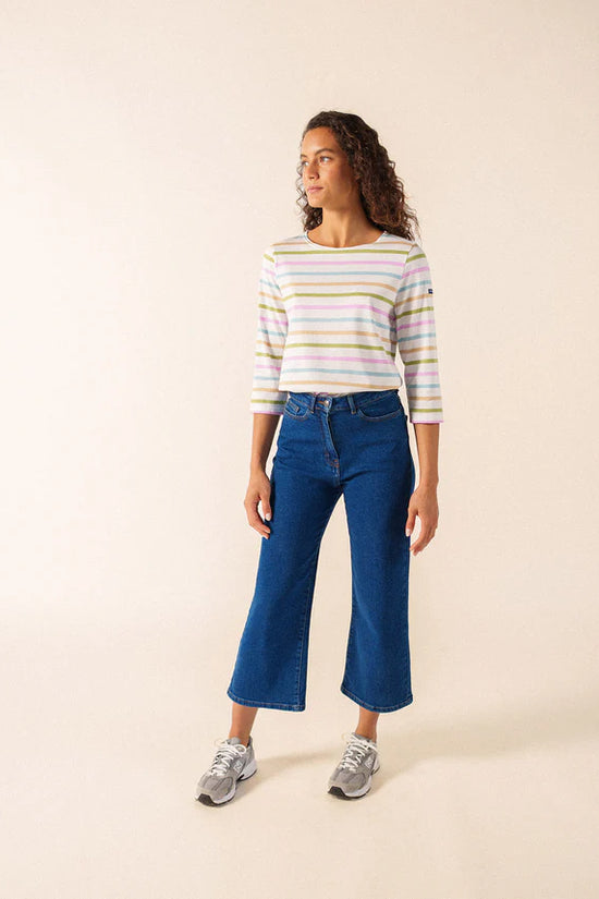 Saint James pink stripe T-shirt.