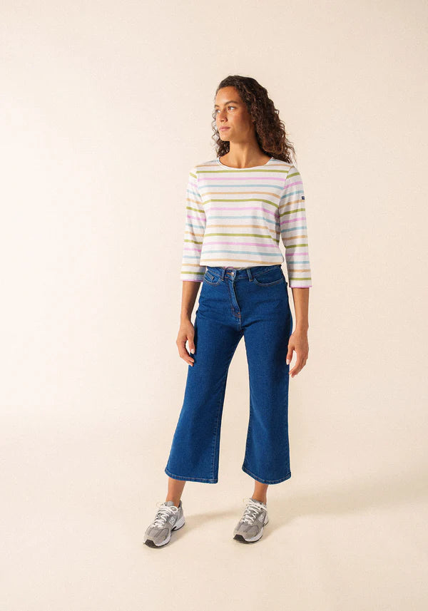 Saint James pink stripe T-shirt.