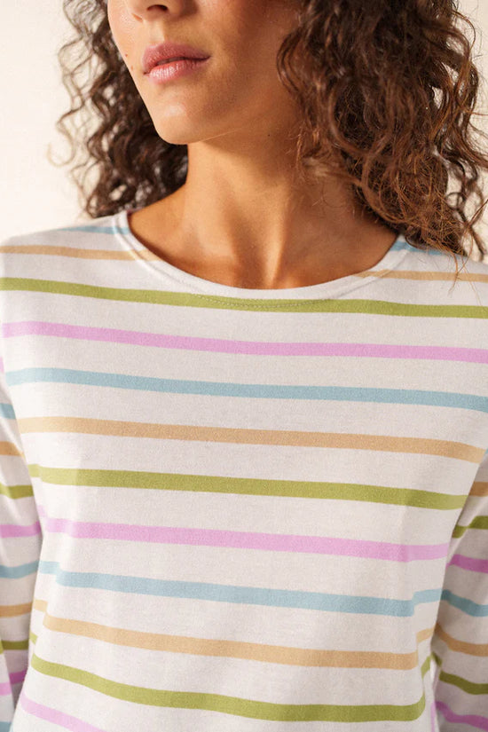 Saint James pink stripe T-shirt