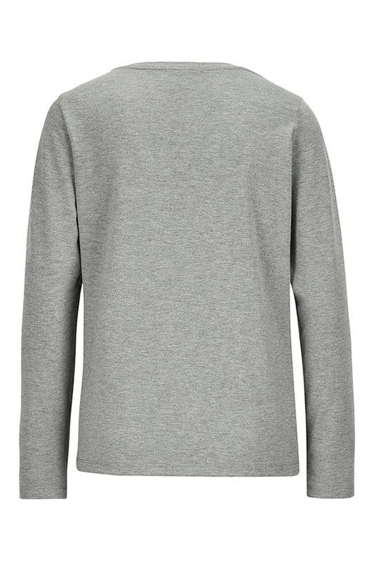 Faber Grey Long-sleeved Top with Logo