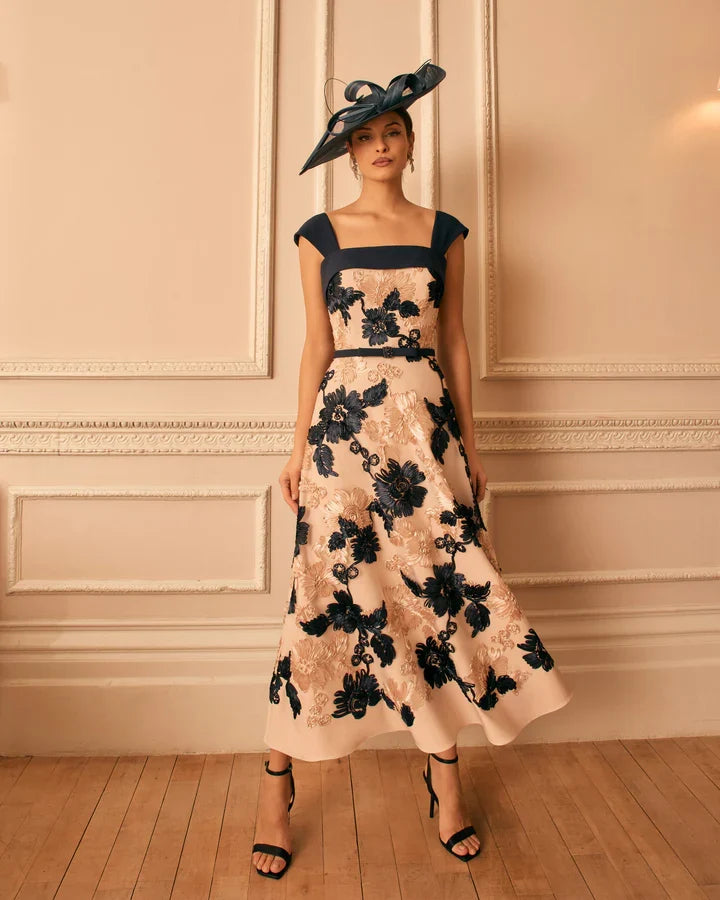 Veni Infantino Navy/Blush 2-Piece Dress & Cropped Jacket 992843 AW