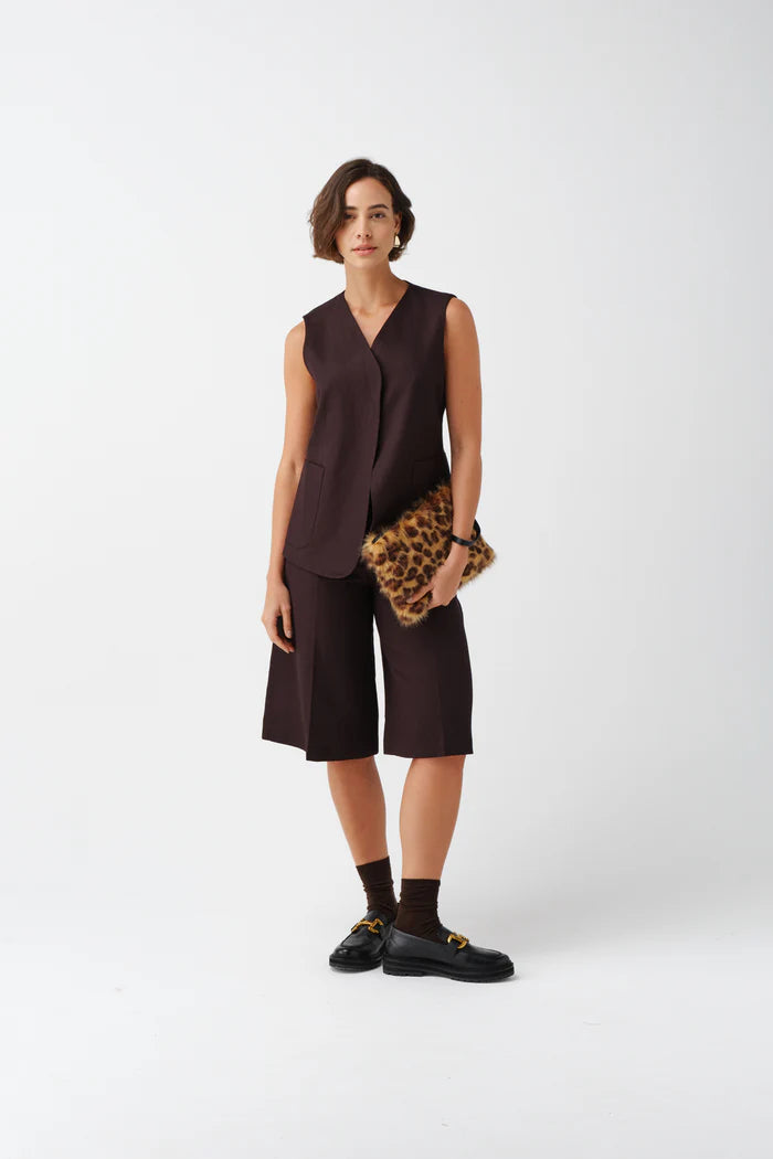 Helen Moore Animal Print Clutch Bag with Wrist Strap