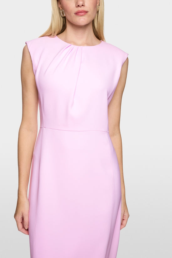 Marc Cain Pink Fitted Dress with Pleat Detail AC21.06 W56