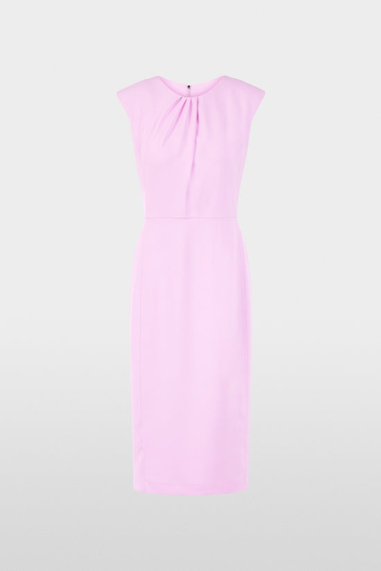Marc Cain Pink Fitted Dress with Pleat Detail AC21.06 W56