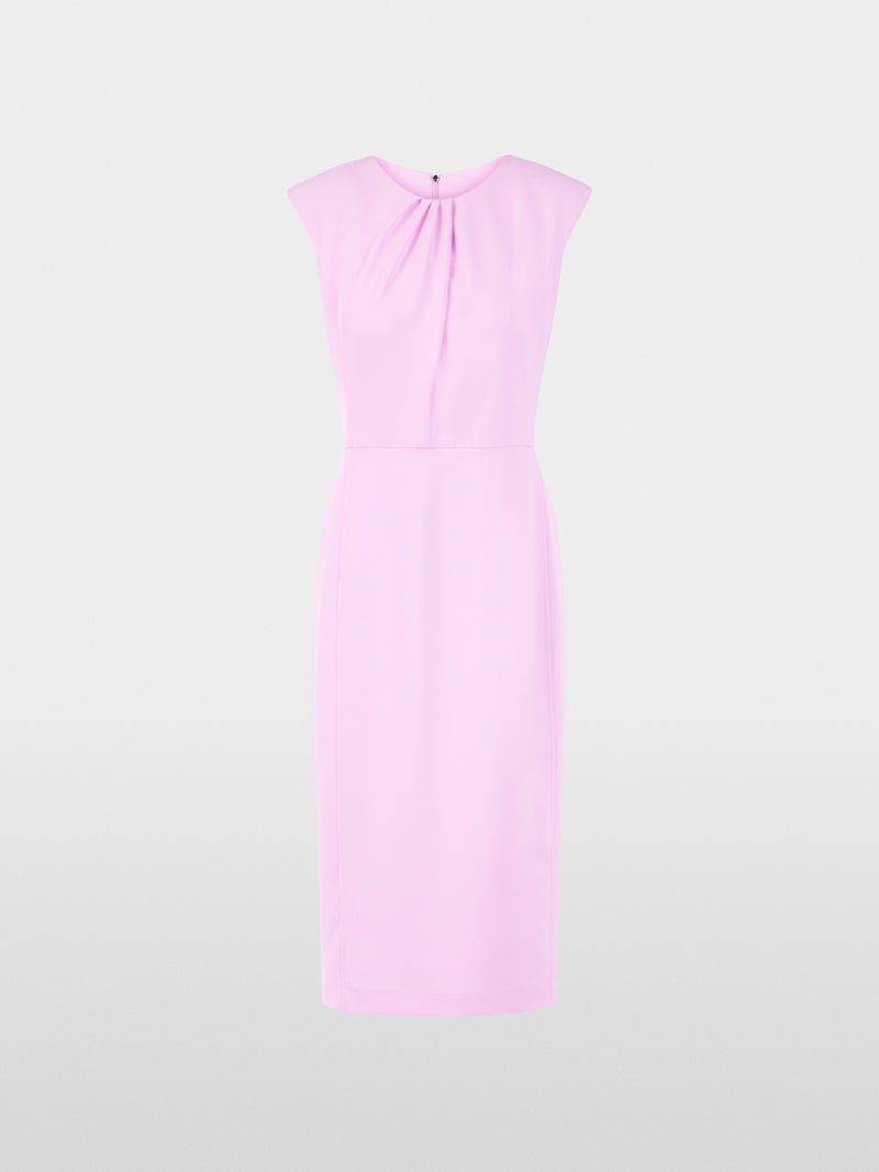Marc Cain Pink Fitted Dress with Pleat Detail AC21.06 W56