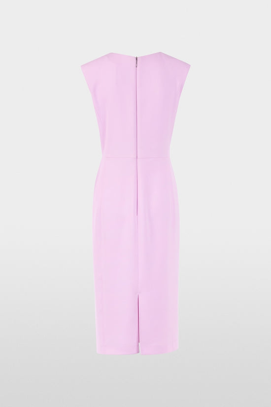 Marc Cain Pink Fitted Dress with Pleat Detail AC21.06 W56