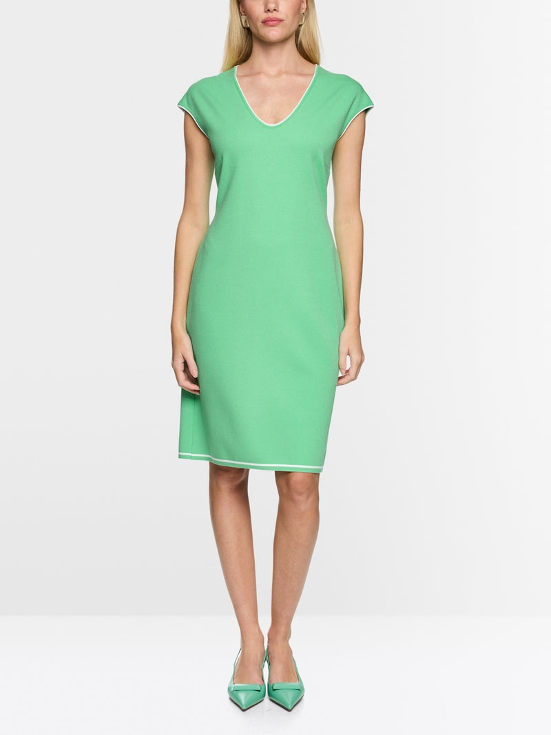Marc Cain Jade Figure Hugging V Neckline Fine Knit Midi Dress AC21.25 M11