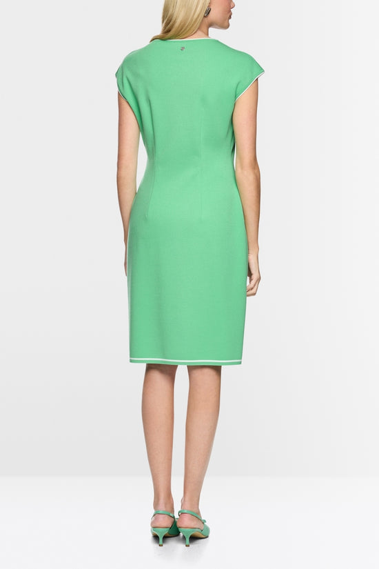 Marc Cain Jade Figure Hugging V Neckline Fine Knit Midi Dress AC21.25 M11