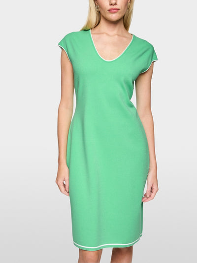 Marc Cain Jade Figure Hugging V Neckline Fine Knit Midi Dress AC21.25 M11