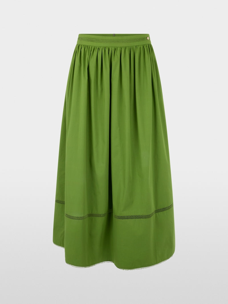 Marc Cain Green Flared Maxi Skirt with Lace