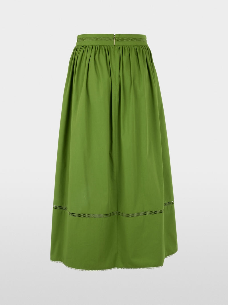 Marc Cain Green Flared Maxi Skirt with Lace