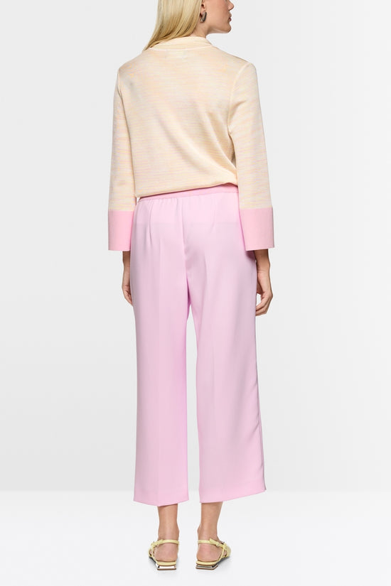 Marc Cain Pink Washington Wide Leg Crop Trousers 
