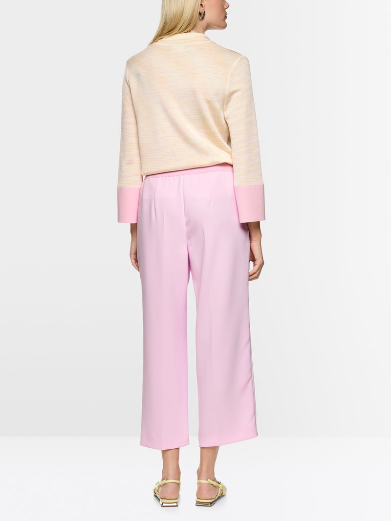 Marc Cain Pink Washington Wide Leg Crop Trousers 