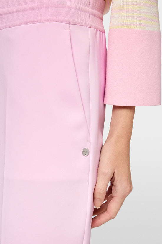 Marc Cain Pink Washington Wide Leg Crop Trousers 