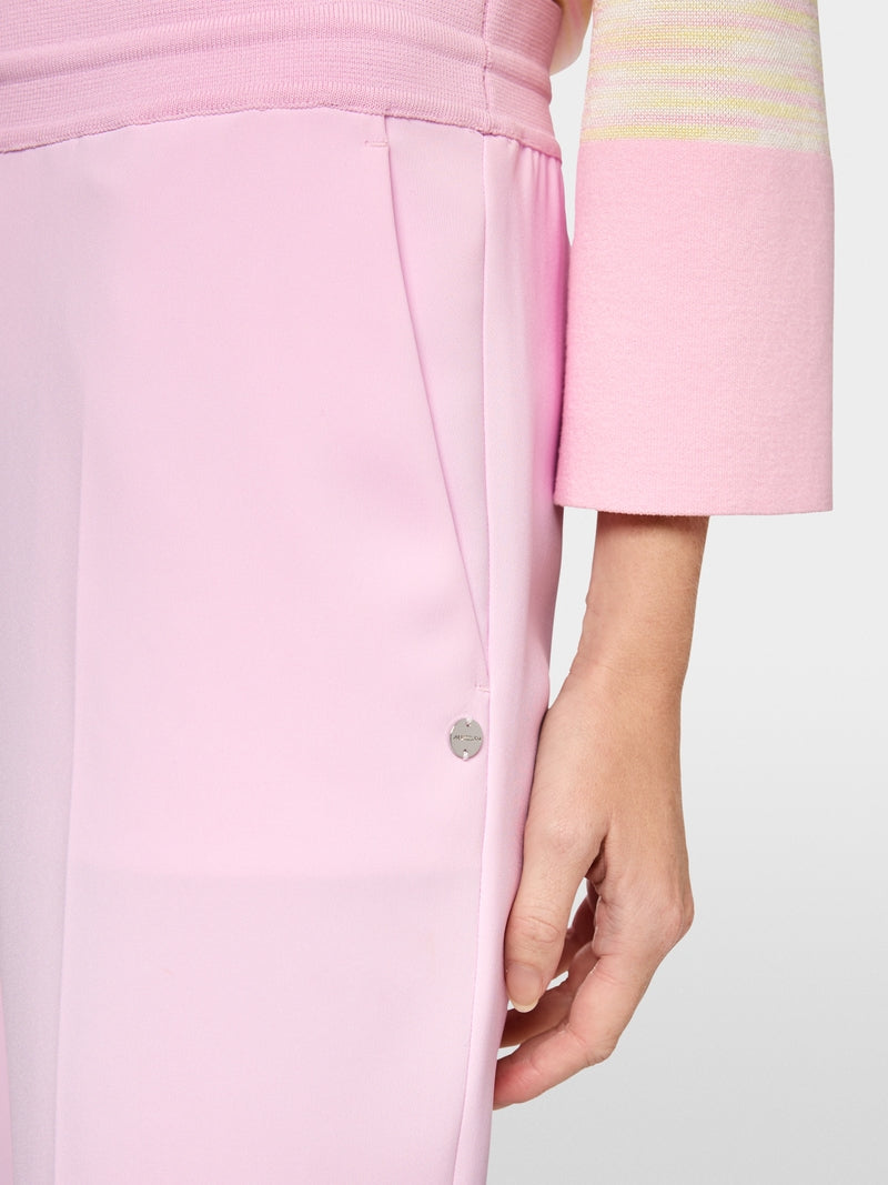 Marc Cain Pink Washington Wide Leg Crop Trousers 