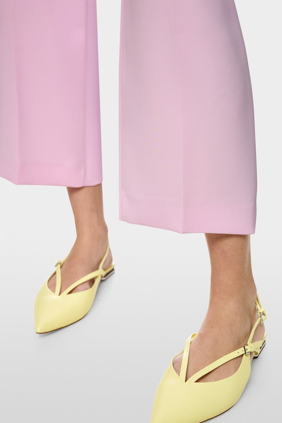 Marc Cain Pink Washington Wide Leg Crop Trousers 