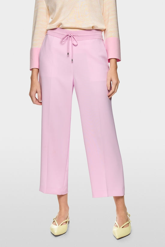 Marc Cain Pink Washington Wide Leg Crop Trousers 