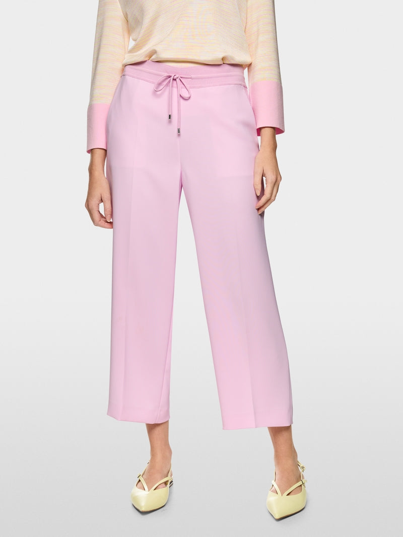 Marc Cain Pink Washington Wide Leg Crop Trousers 
