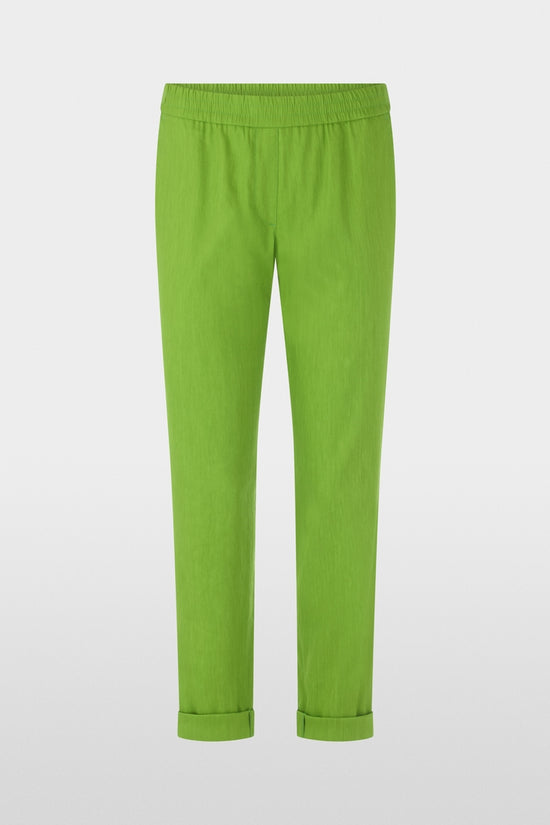 Marc Cain Green Rhodos Linen Blend Relaxed Fit Trousers