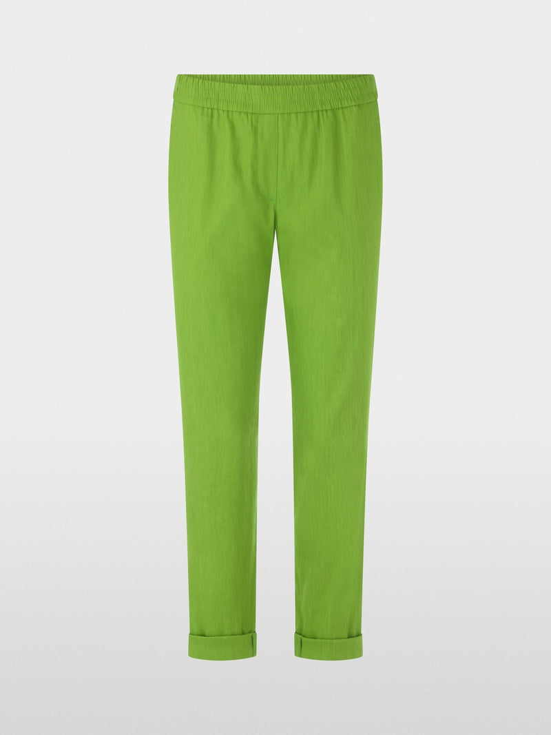 Marc Cain Green Rhodos Linen Blend Relaxed Fit Trousers