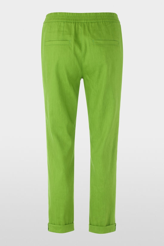 Marc Cain Green Rhodos Linen Blend Relaxed Fit Trousers