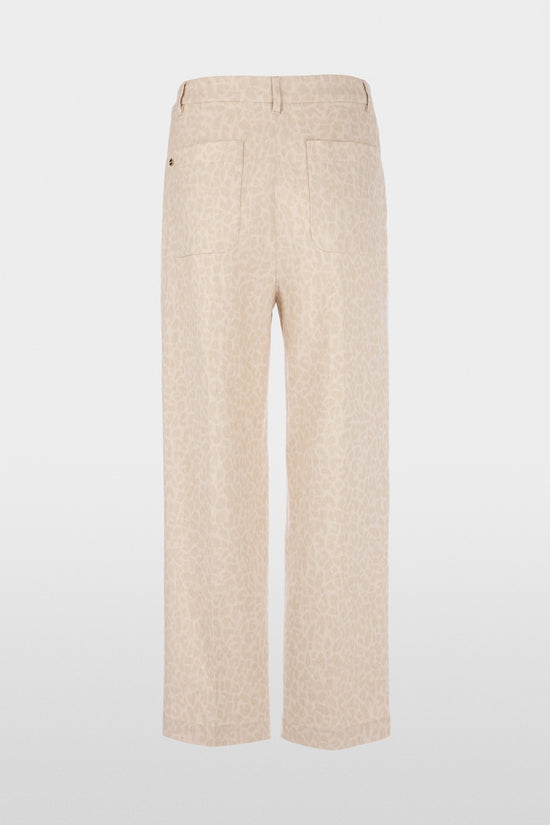 Marc Cain Wasco Wide Fit Ecru leopard Print Trousers