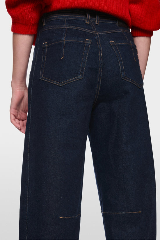 Marc Cain Indigo Ruma Barrell Leg Jeans with Contrasting Seams AC82.03 D02