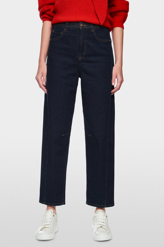 Marc Cain Indigo Ruma Barrell Leg Jeans with Contrasting Seams AC82.03 D02