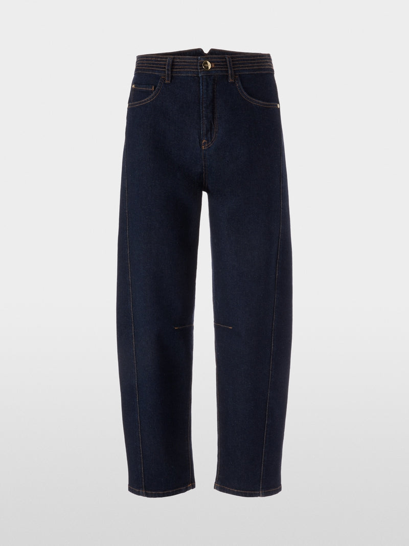 Marc Cain Indigo Ruma Barrell Leg Jeans with Contrasting Seams AC82.03 D02