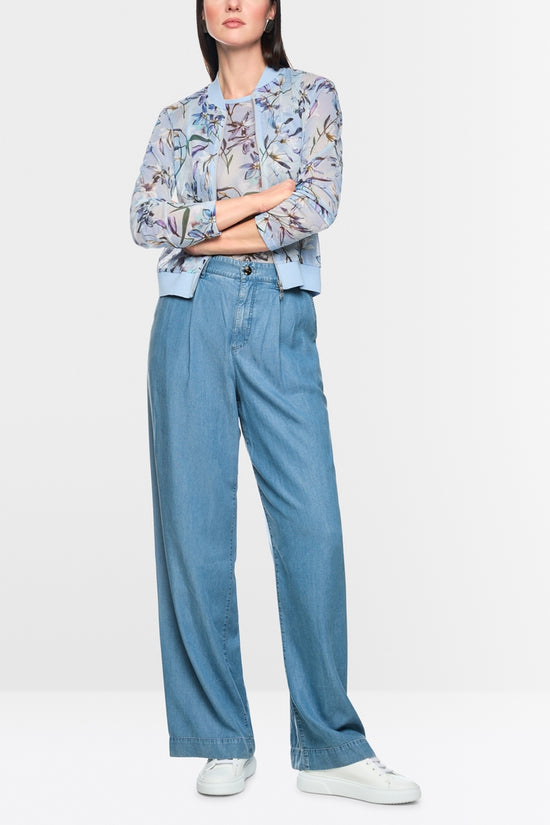 Marc Cain Light Blue Denim Wichita Wide Fit Lyocell Jeans