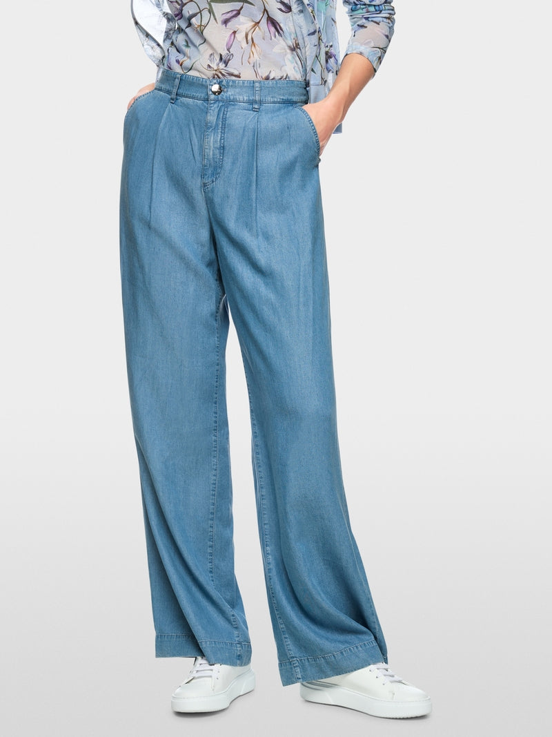 Marc Cain Light Blue Denim Wichita Wide Fit Lyocell Jeans