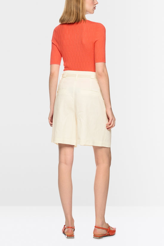 Marc Cain Ecru Warangal Linen Blend Shorts