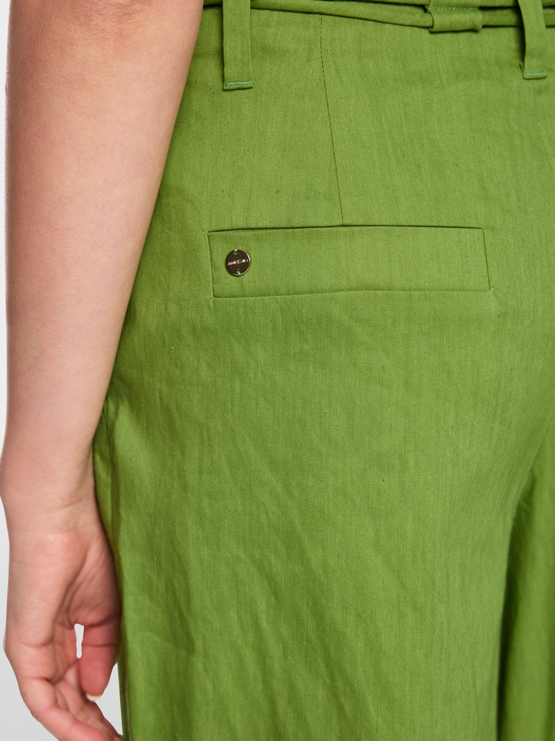 Marc Cain Green Warangal Linen Blend Shorts