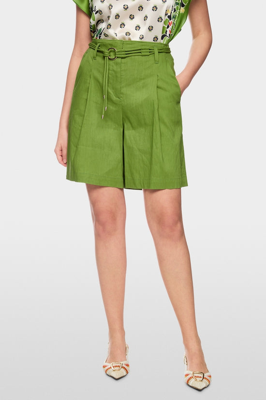Marc Cain Green Warangal Linen Blend Shorts