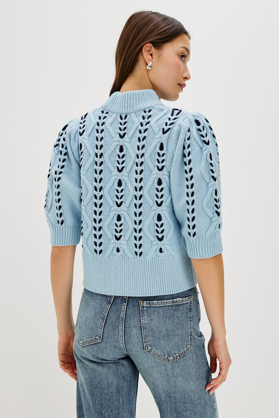 Rails short sleeve cable sweater Addy
