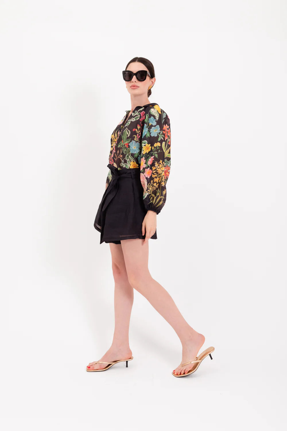 Lavi Couture Long-Sleeve Floral Shirt