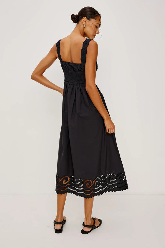 Rails Black Embroidered Sleeveless Maxi Dress Anadia