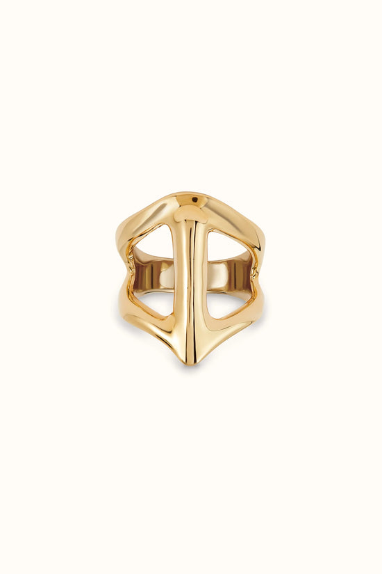 Uno de 50 Gold Manta Ray-Shaped Ring ANI0846