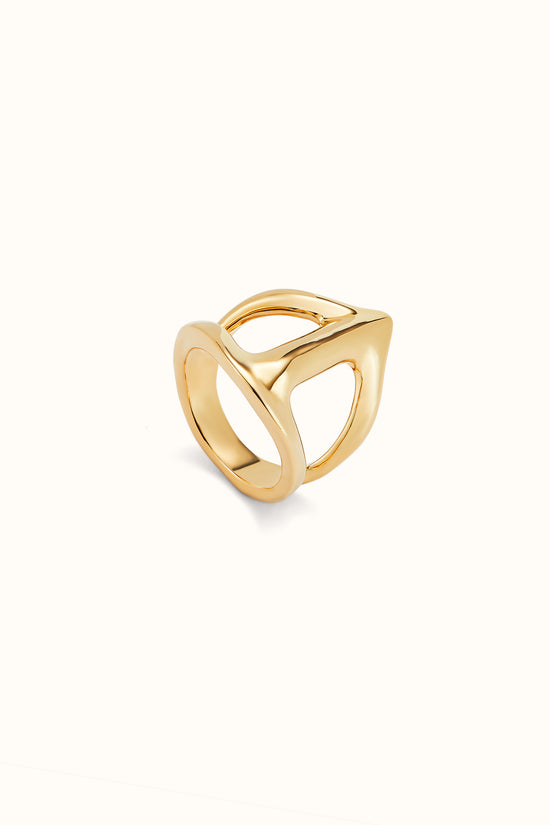 Uno de 50 Gold Manta Ray-Shaped Ring ANI0846
