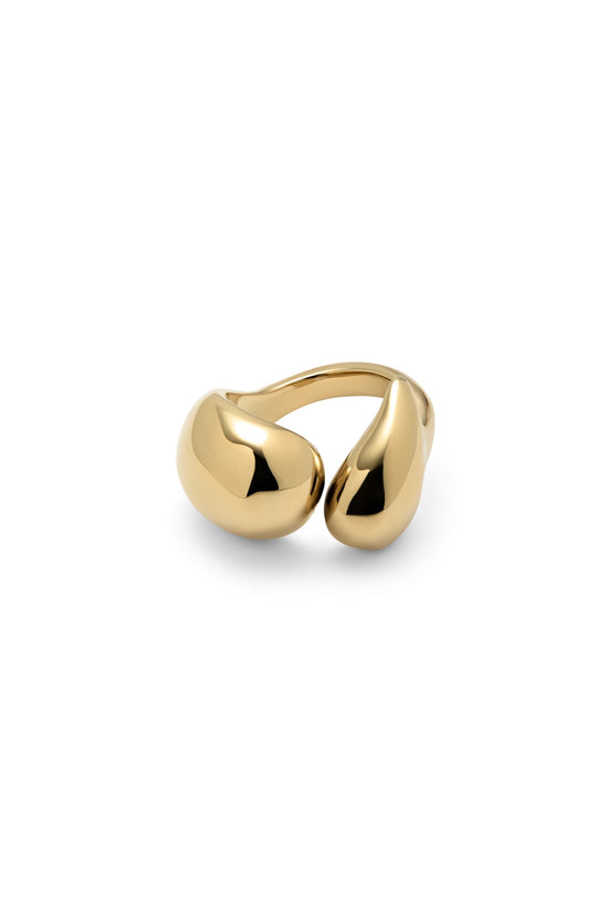 Uno de 50 Gold Ring with Irregular Rounded Shapes
