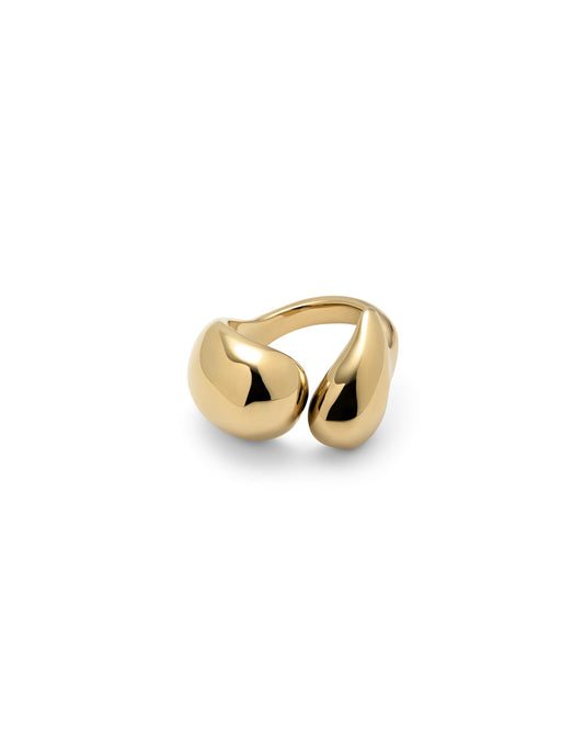 Uno de 50 Gold Ring with Irregular Rounded Shapes