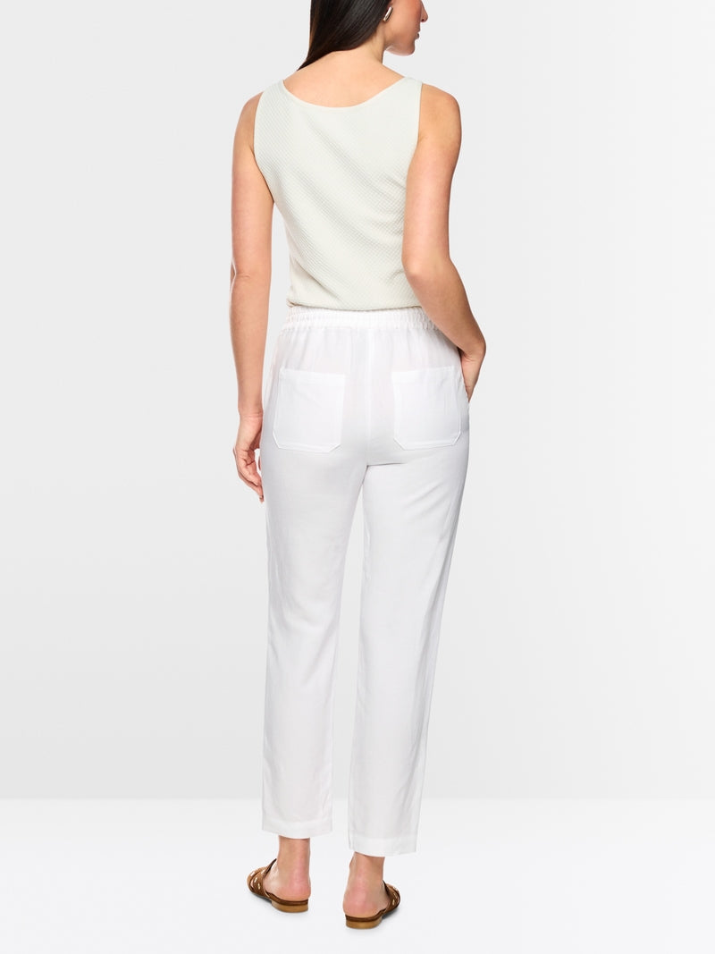 Marc Cain White Viscose-Linen Jogging Trousers