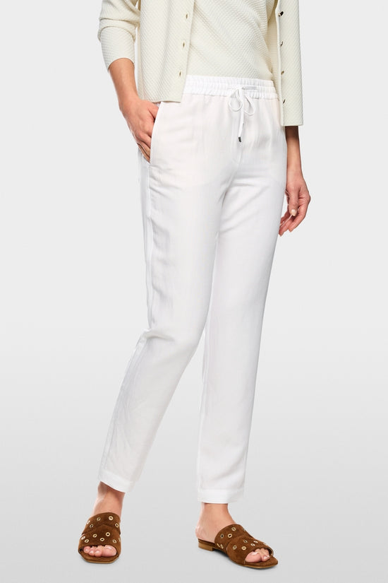 Marc Cain White Viscose-Linen Jogging Trousers