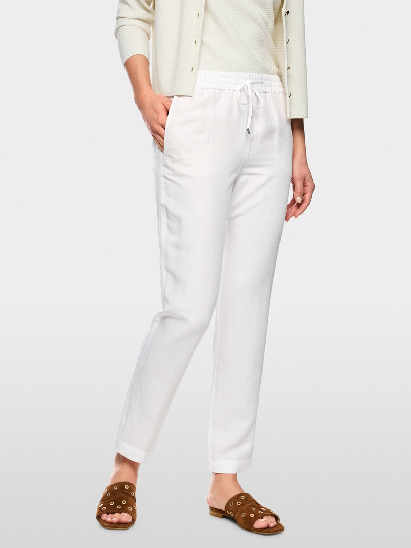 Marc Cain White Viscose-Linen Jogging Trousers