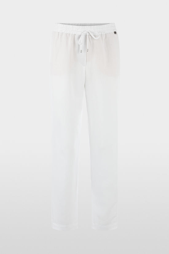 Marc Cain White Viscose-Linen Jogging Trousers