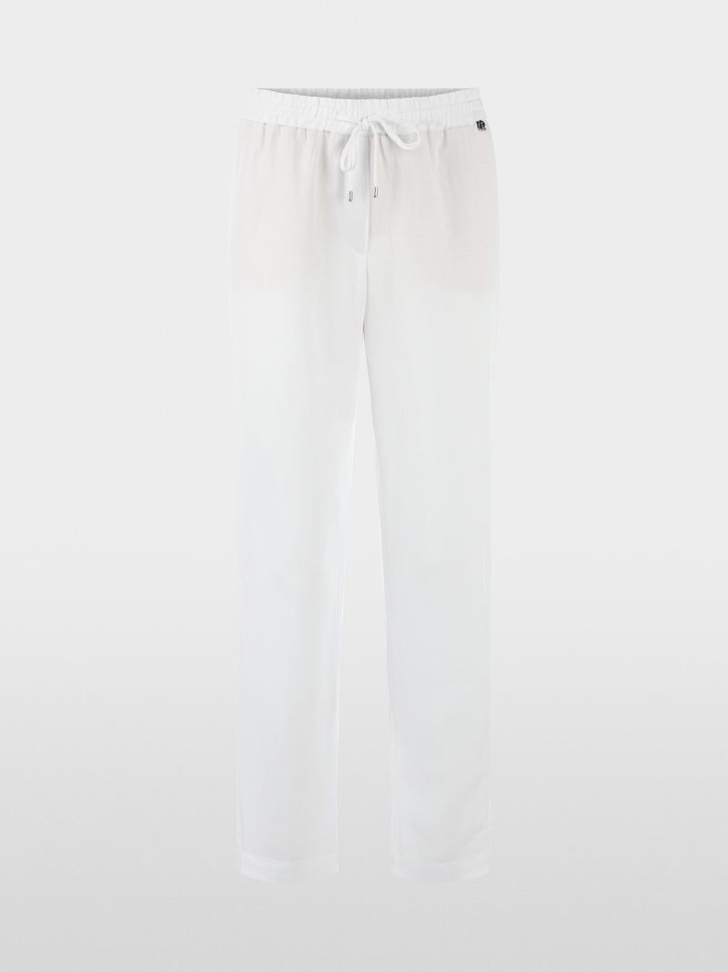 Marc Cain White Viscose-Linen Jogging Trousers