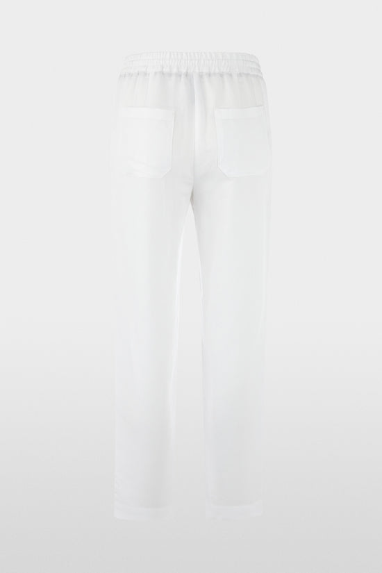 Marc Cain White Viscose-Linen Jogging Trousers