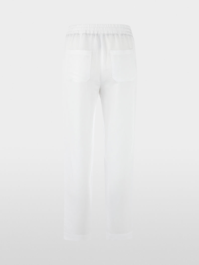 Marc Cain White Viscose-Linen Jogging Trousers
