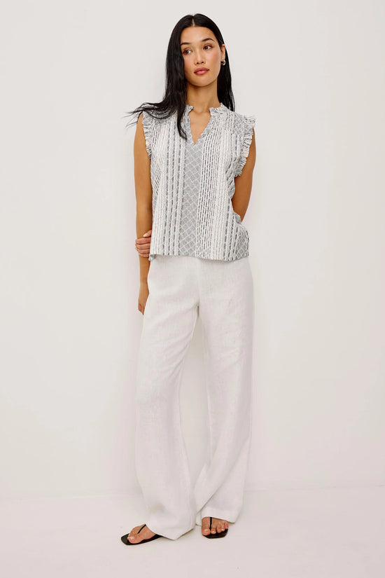 Rails Striped Linen Blend Sleeveless Top